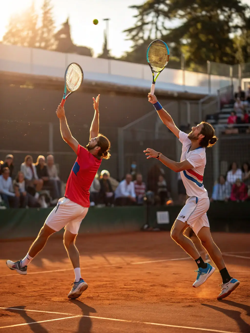 An action shot from a TCN-organized tennis tournament, capturing the competitive spirit and community atmosphere of the club.